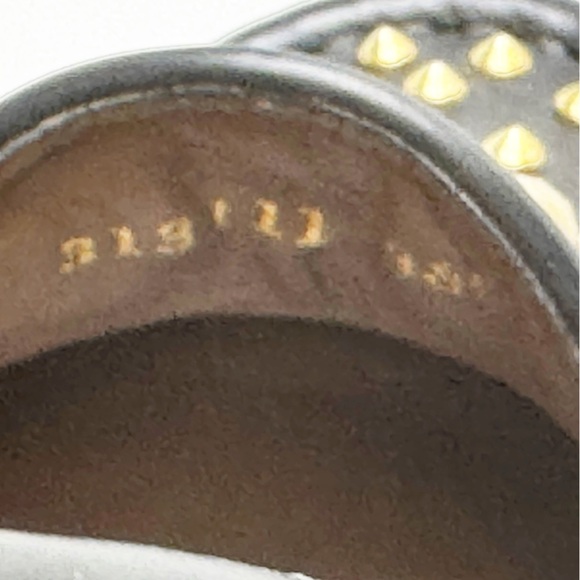 GUCCI Anniversary Calfskin Studded Horsebit Alyssa Pumps Black size 38.5 - Picture 9 of 10